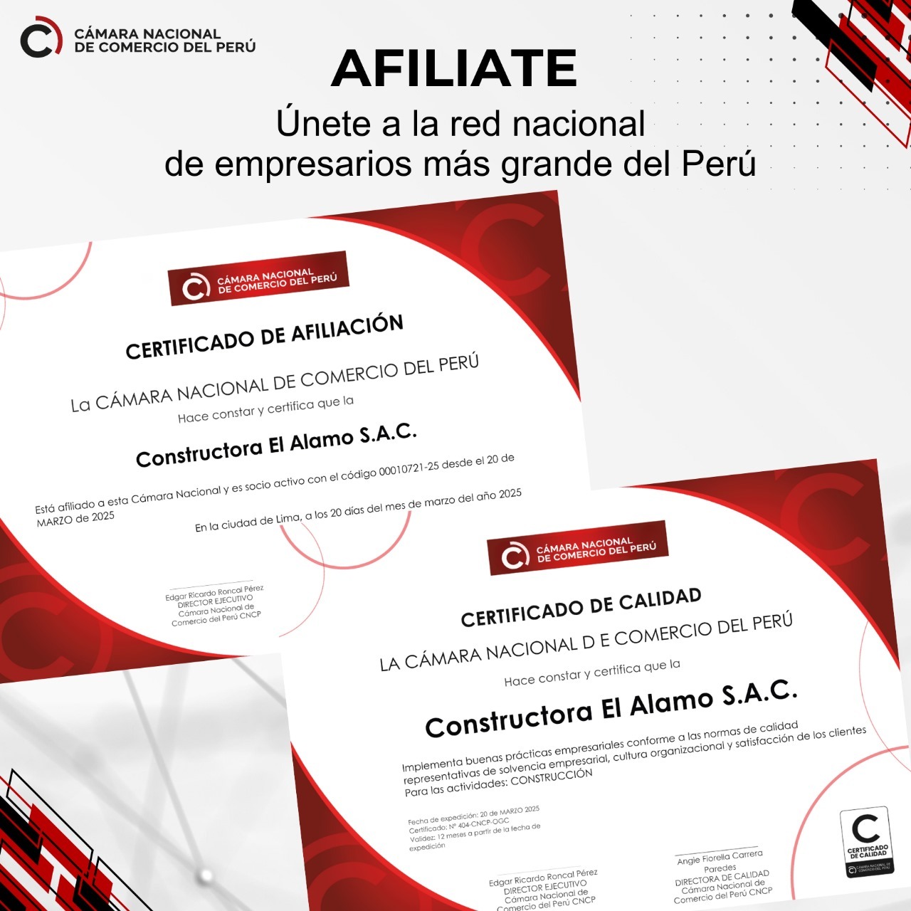 Certificado afiliado