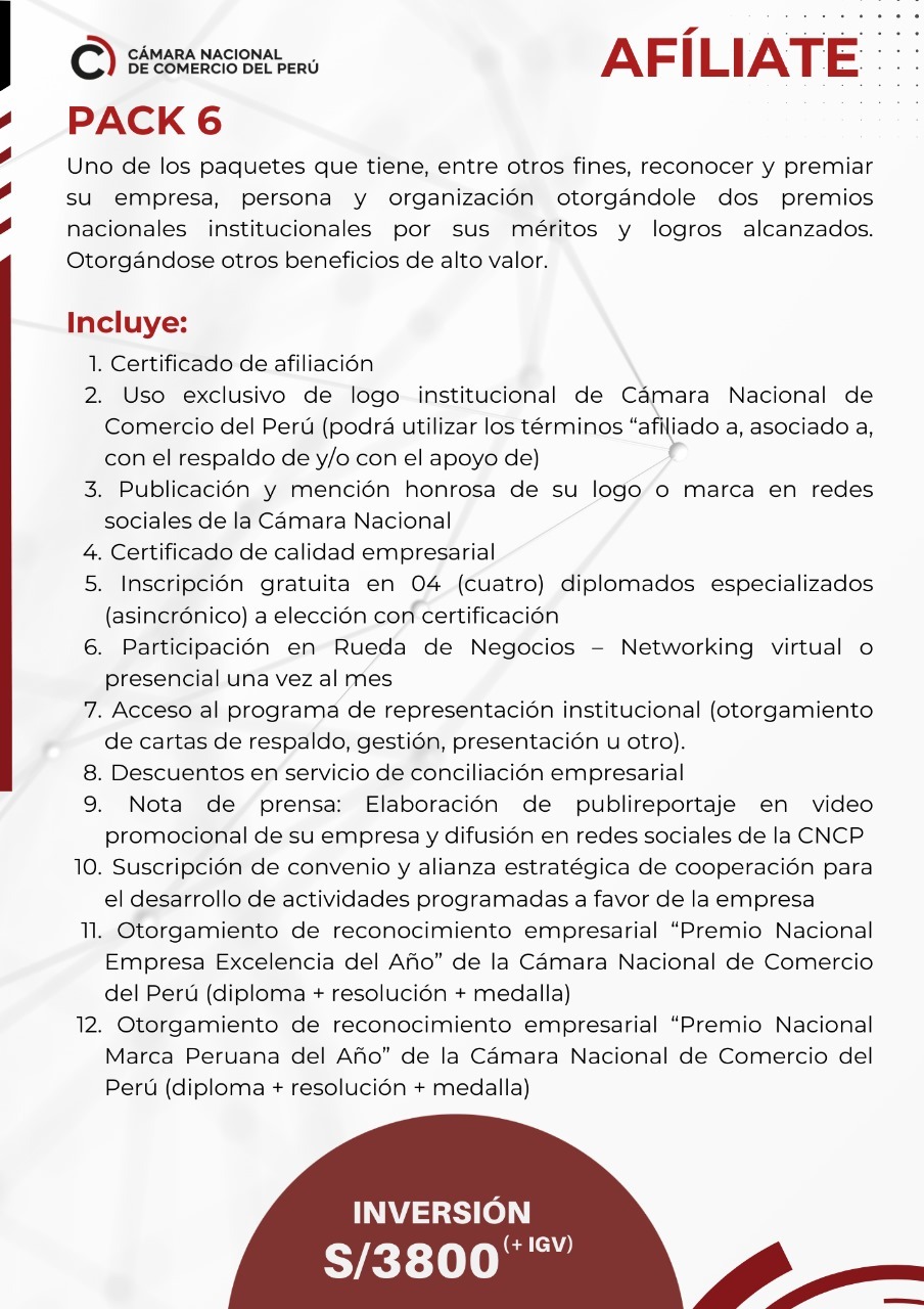 Paquete afiliación 6