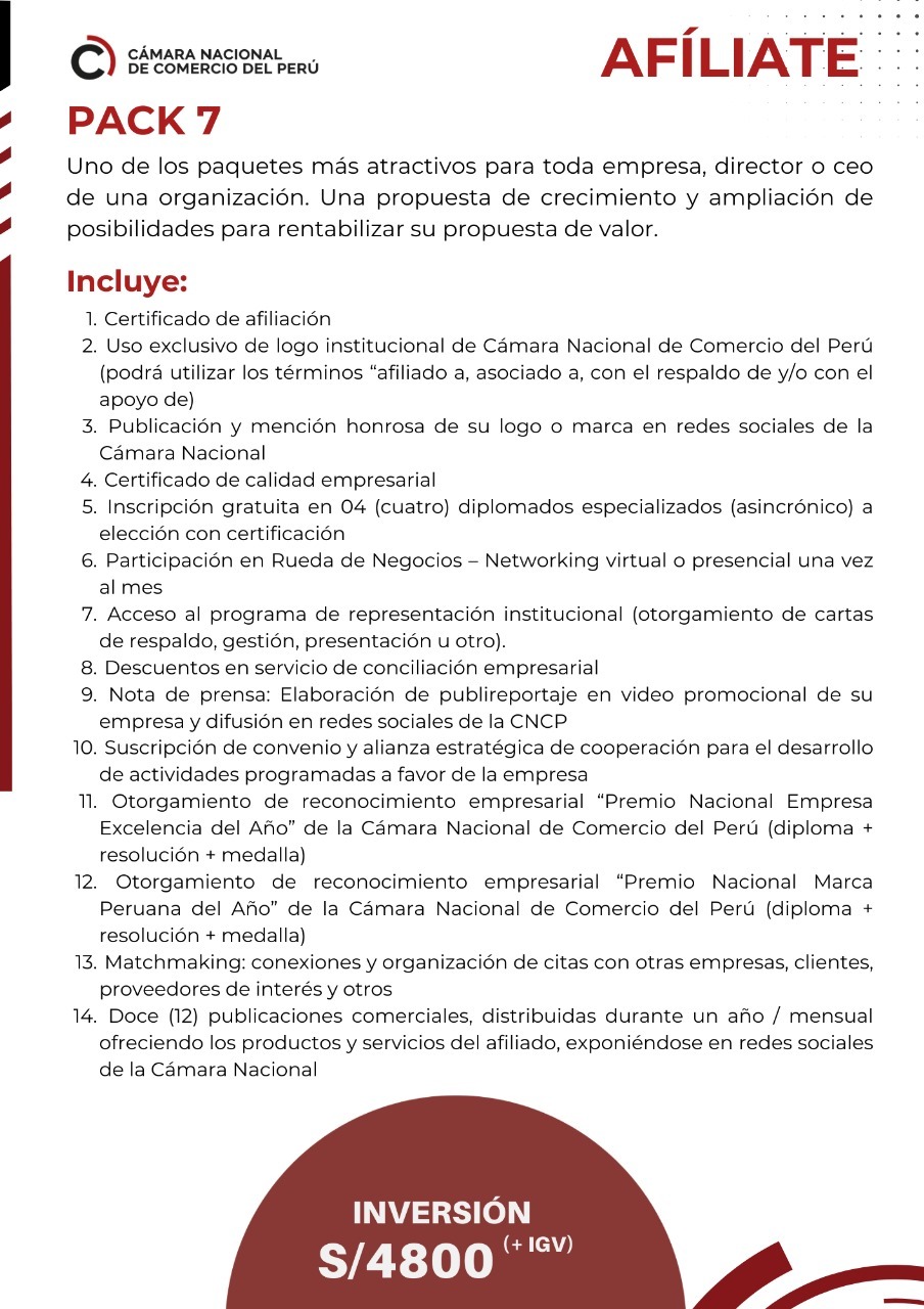 Paquete afiliación 7