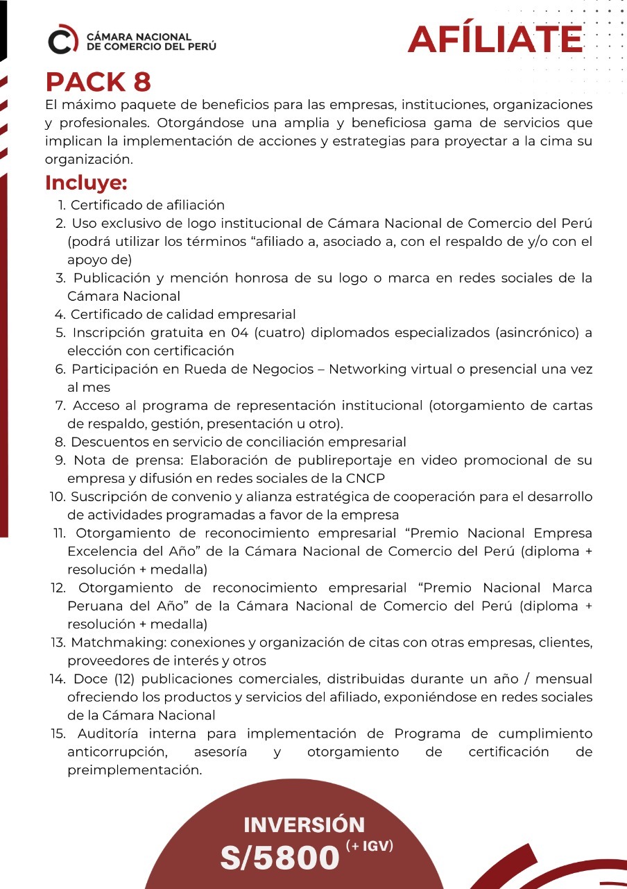 Paquete afiliación 8